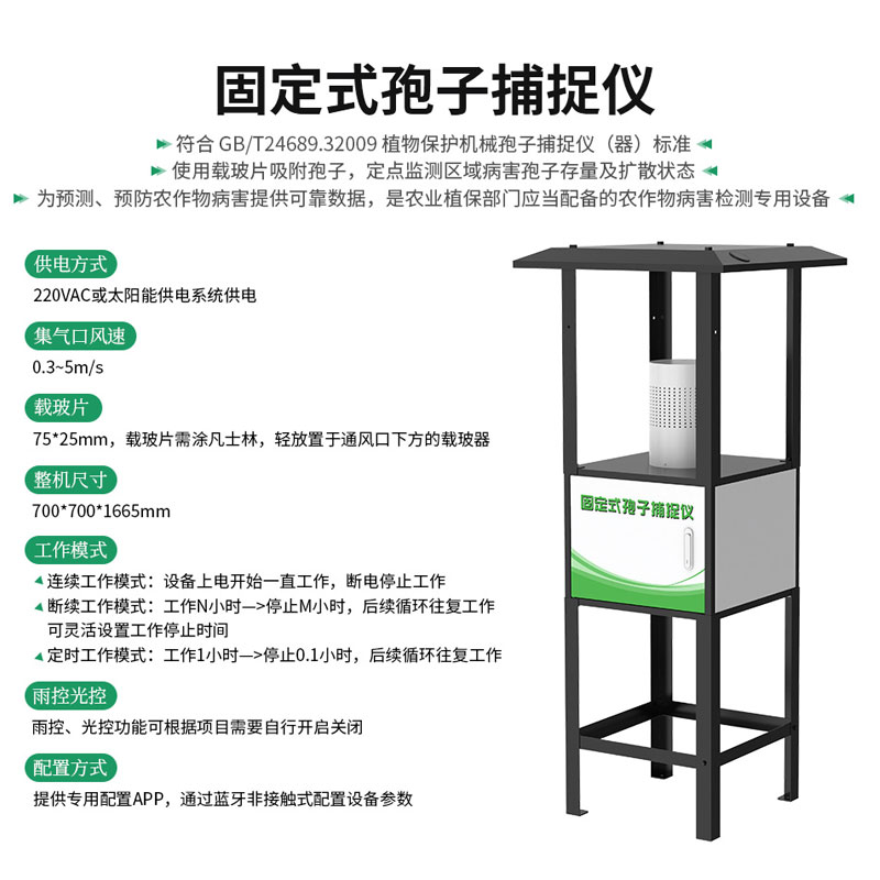 固定式孢子捕捉儀定點觀察區(qū)域內(nèi)孢子種類及數(shù)量